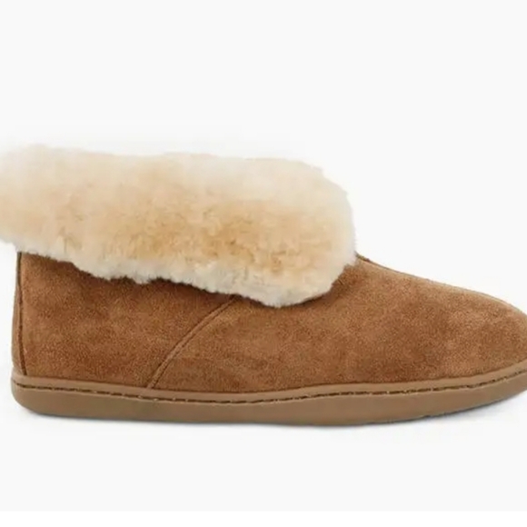 Minnetonka Golden Tan Sheepskin Ankle Boot Brand New Without Box 7 - Picture 2 of 16